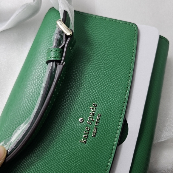Kate Spade Perry Green Bean Leather Crossbody Bag - Picture 9 of 9